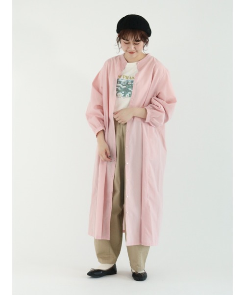 Samansa Mos2（サマンサ モスモス）の「転写プリントTシャツ（Tシャツ/カットソー・レディース・チャコールグレー/オフホワイト/ミント/キナリ・ﾌﾘ-）」の11枚目の写真