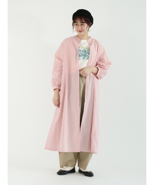 Samansa Mos2（サマンサ モスモス）の「転写プリントTシャツ（Tシャツ/カットソー・レディース・チャコールグレー/オフホワイト/ミント/キナリ・ﾌﾘ-）」の12枚目の写真