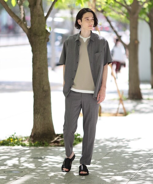 THE SHOP TK （ザ ショップ ティーケー ）の「◆【軽量/360°ストレッチ/シワになりにくい】エアドライレギュラーカラーシャツ（シャツ/ブラウス・メンズ・ライトブルー/カーキ/ライトグレー/ダークグレー・03/01/02/04）」の8枚目の写真