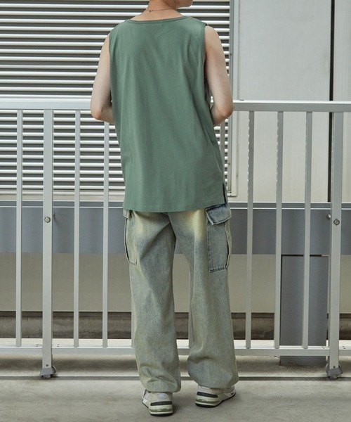 Anchor Smith(アンカー スミス)の「サイドスリットロングレイヤードタンクトップ(タンクトップ・メンズ・ブルー系/ライトグレー/ピンク系/アッシュグレー/ホワイト/ブラック/チャコールグレー/グレイッシュベージュ/グリーン系/バーガンディー/レッド系・M/L/S)」の18枚目の写真