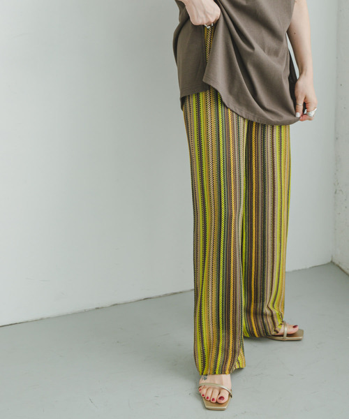 ITEMS URBANRESEARCH（アイテムズ アーバンリサーチ）の「カラーレースパンツ（その他パンツ・レディース・ブラック/ベージュ/グリーン系その他/ブルー系その他・FREE）」の11枚目の写真