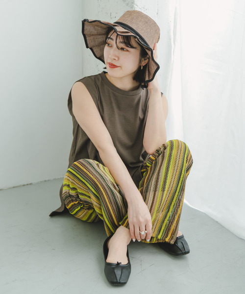 ITEMS URBANRESEARCH（アイテムズ アーバンリサーチ）の「カラーレースパンツ（その他パンツ・レディース・ブラック/ベージュ/グリーン系その他/ブルー系その他・FREE）」の14枚目の写真