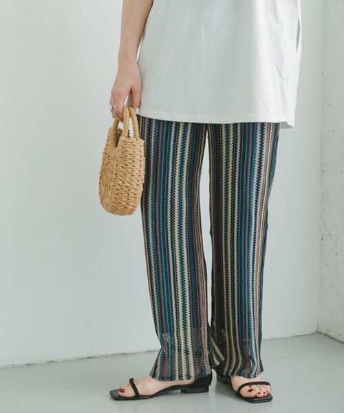 ITEMS URBANRESEARCH（アイテムズ アーバンリサーチ）の「カラーレースパンツ（その他パンツ・レディース・ブラック/ベージュ/グリーン系その他/ブルー系その他・FREE）」の16枚目の写真