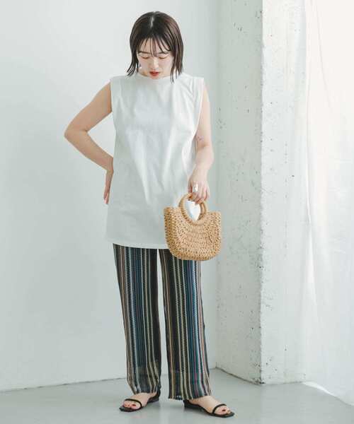 ITEMS URBANRESEARCH（アイテムズ アーバンリサーチ）の「カラーレースパンツ（その他パンツ・レディース・ブラック/ベージュ/グリーン系その他/ブルー系その他・FREE）」の19枚目の写真