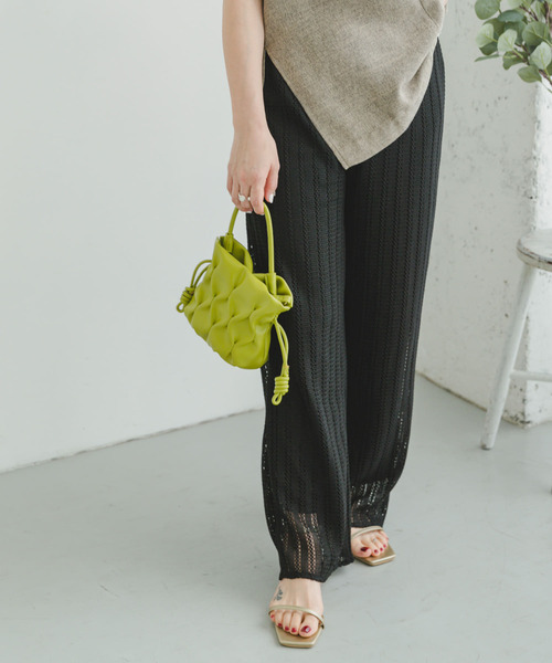 ITEMS URBANRESEARCH（アイテムズ アーバンリサーチ）の「カラーレースパンツ（その他パンツ・レディース・ブラック/ベージュ/グリーン系その他/ブルー系その他・FREE）」の22枚目の写真