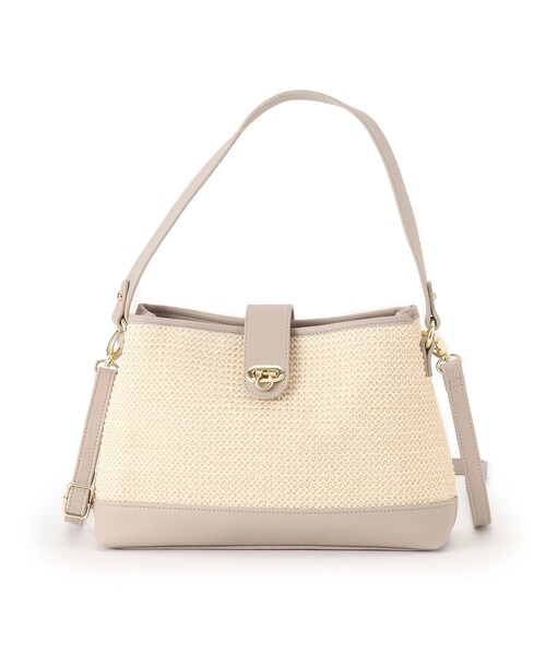 grove(グローブ)の「◆人間工学切り替えダブルショルダーバッグ【2WAY】(ショルダーバッグ・レディース・ライトグレー/ライトブルー/ホワイト系6/ブラック系3・00)」の5枚目の写真