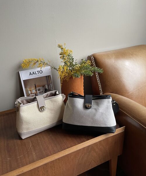 grove(グローブ)の「◆人間工学切り替えダブルショルダーバッグ【2WAY】(ショルダーバッグ・レディース・ライトグレー/ライトブルー/ホワイト系6/ブラック系3・00)」の21枚目の写真