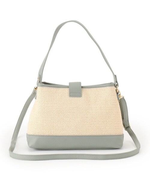 grove(グローブ)の「◆人間工学切り替えダブルショルダーバッグ【2WAY】(ショルダーバッグ・レディース・ライトグレー/ライトブルー/ホワイト系6/ブラック系3・00)」の7枚目の写真