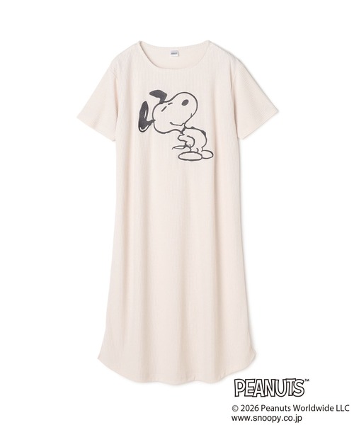 PEANUTS(ピーナッツ)の「【PEANUTS/ピーナッツ】SNOOPY/スヌーピーパイルリブワンピース/ルームウェア(ルームワンピース・レディース・アイボリー/グレー/ネイビー・LL/L/M)」の5枚目の写真