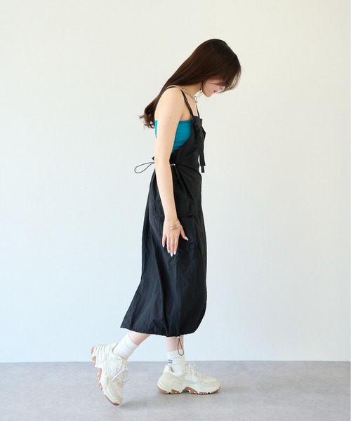 ECRIRE（エクリール）の「ミリタリーパラシュートジャンパースカート（ジャンパースカート・レディース・ブラック/カーキ・M）」の8枚目の写真