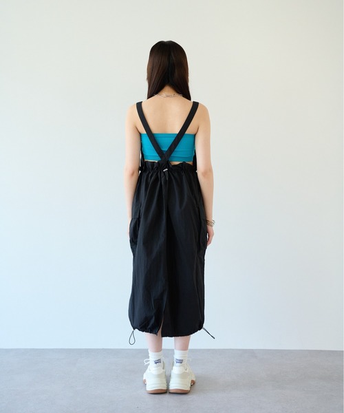 ECRIRE（エクリール）の「ミリタリーパラシュートジャンパースカート（ジャンパースカート・レディース・ブラック/カーキ・M）」の9枚目の写真