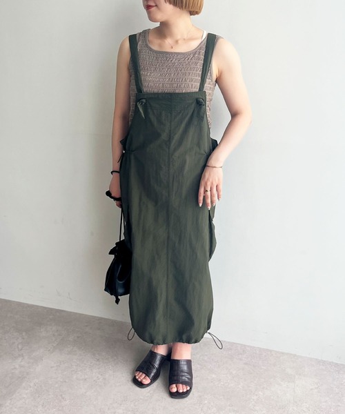 ECRIRE（エクリール）の「ミリタリーパラシュートジャンパースカート（ジャンパースカート・レディース・ブラック/カーキ・M）」の18枚目の写真