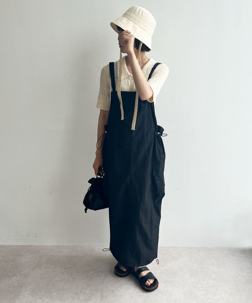 ECRIRE（エクリール）の「ミリタリーパラシュートジャンパースカート（ジャンパースカート・レディース・ブラック/カーキ・M）」の21枚目の写真