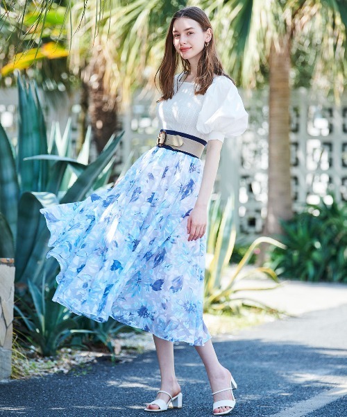 AND COUTURE（アンドクチュール）の「柄編み異素材袖スクエア