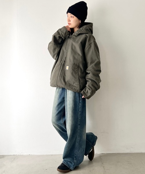 Carhartt ブラウン ルーズフィットジャケット M Carhartt カーハート ルーズ フィット ダック ジャケット LOOSE FIT