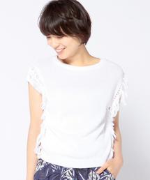 Another Edition | フリンジメッシュコンビプルオーバー/AEBC フリンジ MESH COMBI PO(ニット/セーター)