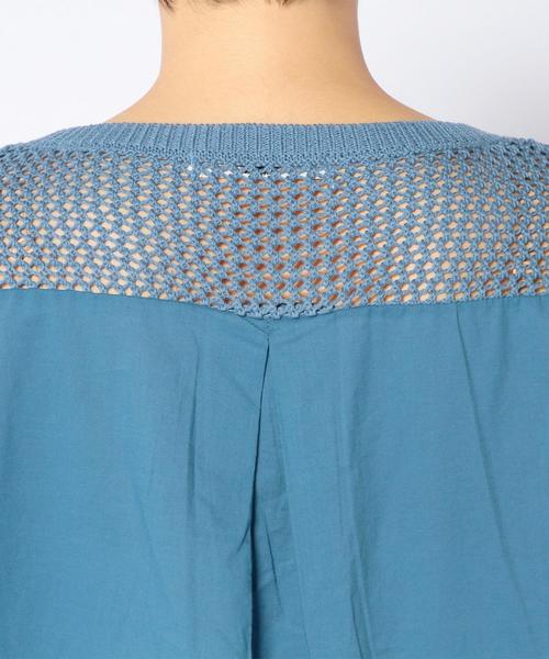 Another Edition（アナザーエディション）の「フリンジメッシュコンビプルオーバー/AEBC フリンジ MESH COMBI PO◆（ニット/セーター・レディース・ホワイト/ターコイズブルー・フリー）」の11枚目の写真