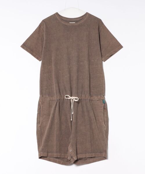 open collar belted assort l/s jump suit / 開襟ベルト付きアソート
