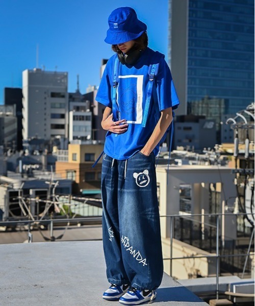 HIPANDA(ハイパンダ)の「HIPANDA ハイパンダ メンズ プリント Tシャツ(Tシャツ/カットソー・メンズ・イエロー/ブルー・SMALL/MEDIUM/LARGE/X-LARGE/XX-LARGE)」の5枚目の写真
