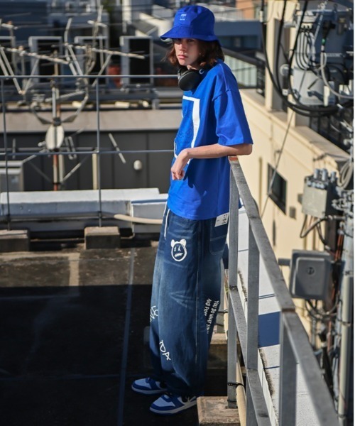 HIPANDA(ハイパンダ)の「HIPANDA ハイパンダ メンズ プリント Tシャツ(Tシャツ/カットソー・メンズ・イエロー/ブルー・SMALL/MEDIUM/LARGE/X-LARGE/XX-LARGE)」の7枚目の写真