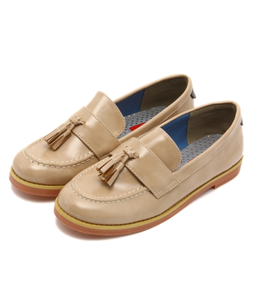 POU DOU DOU（プードゥドゥ）の「配色ソールローファー（ローファー・レディース・ブラック/グリーン/ベージュ・3/4）」の3枚目の写真