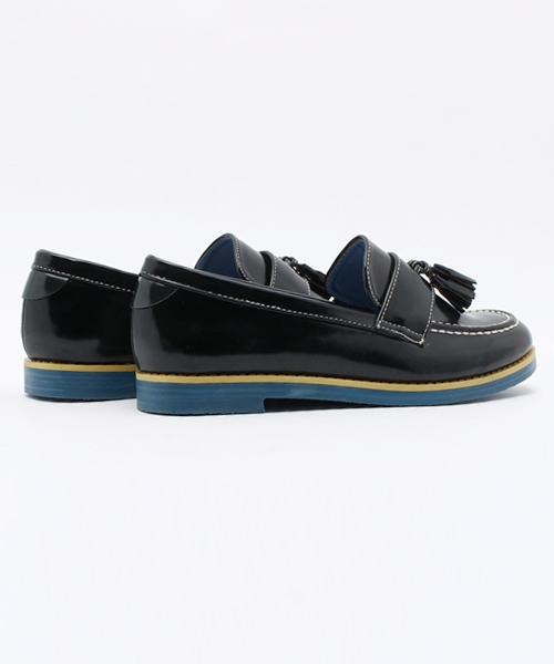 POU DOU DOU（プードゥドゥ）の「配色ソールローファー（ローファー・レディース・ブラック/グリーン/ベージュ・3/4）」の6枚目の写真