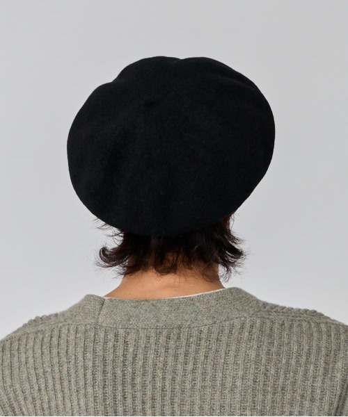 OVERRIDE(オーバーライド)の「OVERRIDE EX FINE LAMBS TAM BERET / オーバーライド(ハンチング/ベレー帽・メンズ・ブラック/グレー/ブルー・57~59cm)」の7枚目の写真