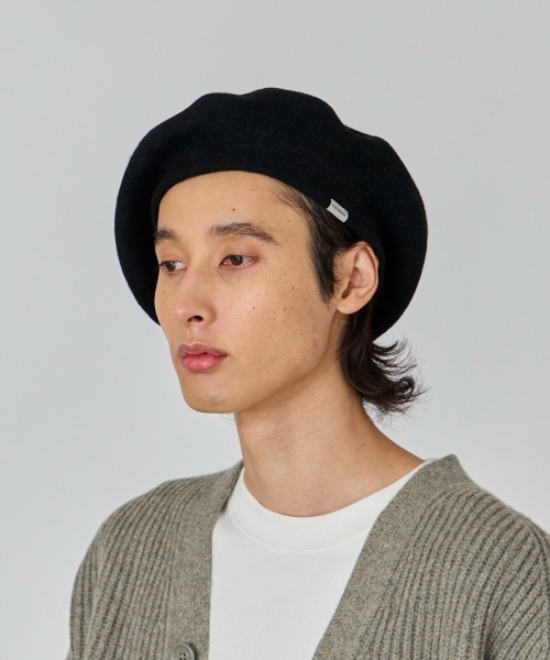 OVERRIDE(オーバーライド)の「OVERRIDE EX FINE LAMBS TAM BERET / オーバーライド(ハンチング/ベレー帽・メンズ・ブラック/グレー/ブルー・57~59cm)」の8枚目の写真