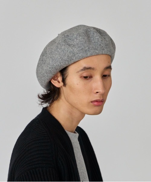 OVERRIDE(オーバーライド)の「OVERRIDE EX FINE LAMBS TAM BERET / オーバーライド(ハンチング/ベレー帽・メンズ・ブラック/グレー/ブルー・57~59cm)」の19枚目の写真