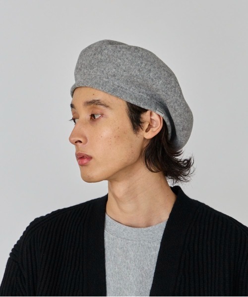 OVERRIDE(オーバーライド)の「OVERRIDE EX FINE LAMBS TAM BERET / オーバーライド(ハンチング/ベレー帽・メンズ・ブラック/グレー/ブルー・57~59cm)」の21枚目の写真
