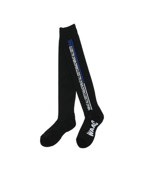 WAAC（ワック）の「《WAAC》WOMENS 撥水サイドラインニーハイソックス