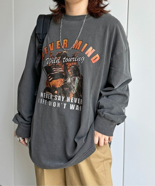 CPCM（シーピーシーエム）の「ピグメントロックロンT（Tシャツ/カットソー・メンズ・チャコールグレー/ブラック/ブラック系その他・MEDIUM/LARGE）」の7枚目の写真