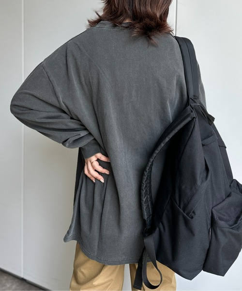 CPCM（シーピーシーエム）の「ピグメントロックロンT（Tシャツ/カットソー・メンズ・チャコールグレー/ブラック/ブラック系その他・MEDIUM/LARGE）」の8枚目の写真