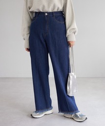 CIAOPANIC TYPY | 【TYPYDENIM】綿麻センタープレスフリンジデニム(デニムパンツ)