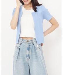 Alt due（オルトデュー）の「【Alt due/オルトデュー】２wayジップカーディガン（カーディガン/ボレロ）」