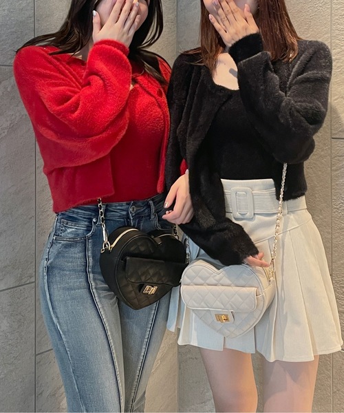 one wayザッカ（ワンウェイザッカ）の「ハートキルティングバッグ（ショルダーバッグ・レディース・レッド/ブラック/アイボリー・FREE）」の11枚目の写真