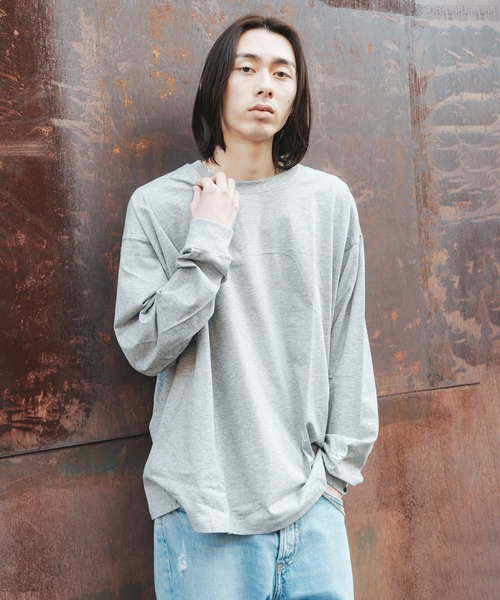 STARTER（スターター）の「【STARTER】BIG　長袖Tシャツ（Tシャツ/カットソー・メンズ・ベージュ/パープル/ライトグレー/ブラック/グレー/カーキ/ネイビー/ホワイト・M/L/XL/S/XXL）」の4枚目の写真