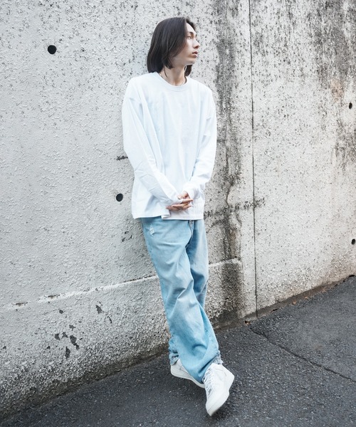 STARTER（スターター）の「【STARTER】BIG　長袖Tシャツ（Tシャツ/カットソー・メンズ・ベージュ/パープル/ライトグレー/ブラック/グレー/カーキ/ネイビー/ホワイト・M/L/XL/S/XXL）」の9枚目の写真