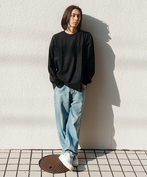 STARTER（スターター）の「【STARTER】BIG　長袖Tシャツ（Tシャツ/カットソー・メンズ・ベージュ/パープル/ライトグレー/ブラック/グレー/カーキ/ネイビー/ホワイト・M/L/XL/S/XXL）」の16枚目の写真