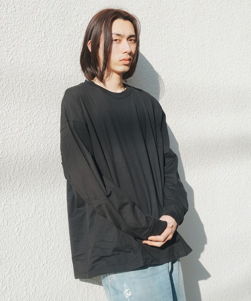 STARTER（スターター）の「【STARTER】BIG　長袖Tシャツ（Tシャツ/カットソー・メンズ・ベージュ/パープル/ライトグレー/ブラック/グレー/カーキ/ネイビー/ホワイト・M/L/XL/S/XXL）」の15枚目の写真