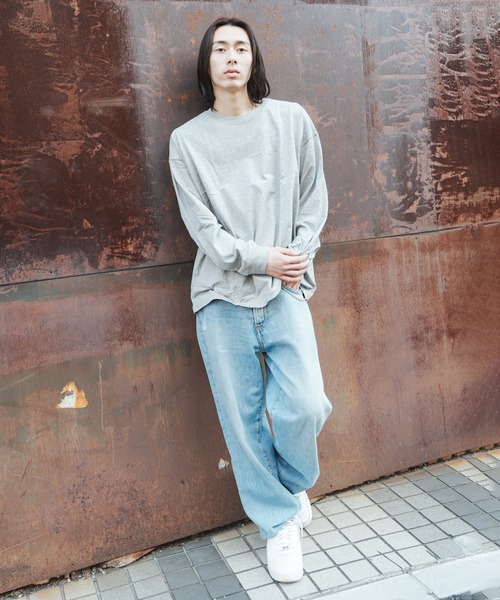 STARTER（スターター）の「【STARTER】BIG　長袖Tシャツ（Tシャツ/カットソー・メンズ・ベージュ/パープル/ライトグレー/ブラック/グレー/カーキ/ネイビー/ホワイト・M/L/XL/S/XXL）」の22枚目の写真