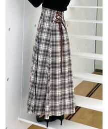 MERCURYDUO | チェックハイウエストコルセットスカート(スカート)