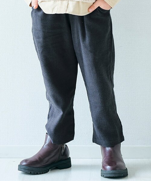 apres les cours(アプレレクール)の「ゆったりテーパードパンツ/7days Style pants(その他パンツ・キッズ・ブラウン/アイボリー/チェック/チャコール・110/120/80/90/100/130)」の1枚目の写真