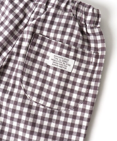 apres les cours(アプレレクール)の「ゆったりテーパードパンツ/7days Style pants(その他パンツ・キッズ・ブラウン/アイボリー/チェック/チャコール・110/120/80/90/100/130)」の6枚目の写真