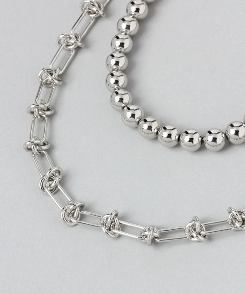 JEANASIS（ジーナシス）の「ボール2レンチェーンネックレス/968936（ネックレス・レディース・シルバー/ゴールド・FREE）」の7枚目の写真