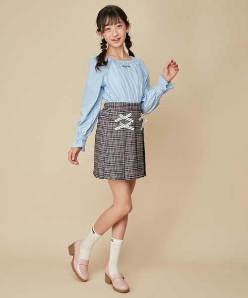 JENNI love(ジェニィラブ)の「取り外しフリルカラートップス(Tシャツ/カットソー・キッズ・ピンク/サックスブルー/オフホワイト・130cm/140cm/150cm/160cm)」の9枚目の写真