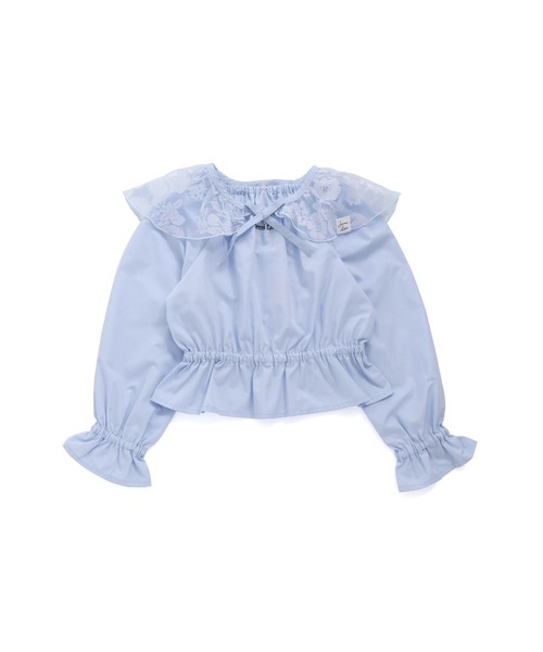 JENNI love(ジェニィラブ)の「取り外しフリルカラートップス(Tシャツ/カットソー・キッズ・ピンク/サックスブルー/オフホワイト・130cm/140cm/150cm/160cm)」の19枚目の写真