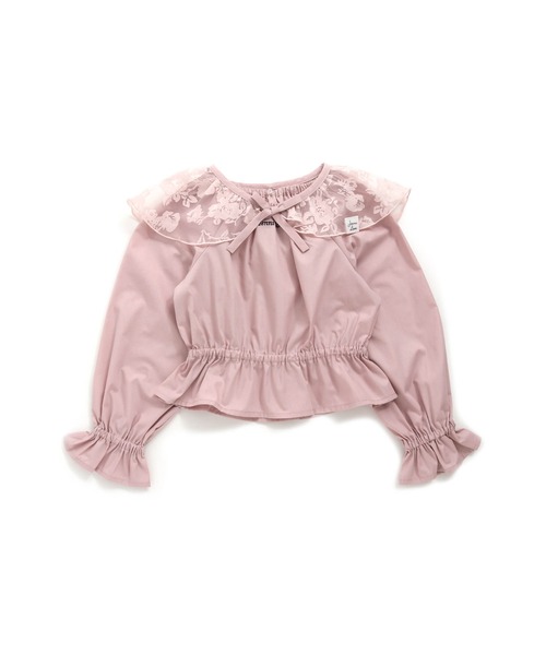 JENNI love(ジェニィラブ)の「取り外しフリルカラートップス(Tシャツ/カットソー・キッズ・ピンク/サックスブルー/オフホワイト・130cm/140cm/150cm/160cm)」の21枚目の写真