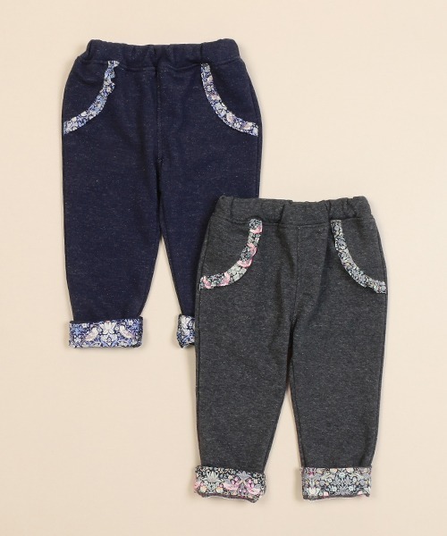 sense of wonder（センスオブワンダー）の「リバティファブリックフリル長パンツ（スウェットパンツ・キッズ・ネイビー/チャコール・80ｃｍ/90cm/120cm/100cm/110cm）」の12枚目の写真
