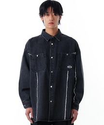 OY | 『OY/オーワイ』W.L CUTTING WASHED DENIM SHIRTS/カッティングワッシング シャツ(シャツ/ブラウス)